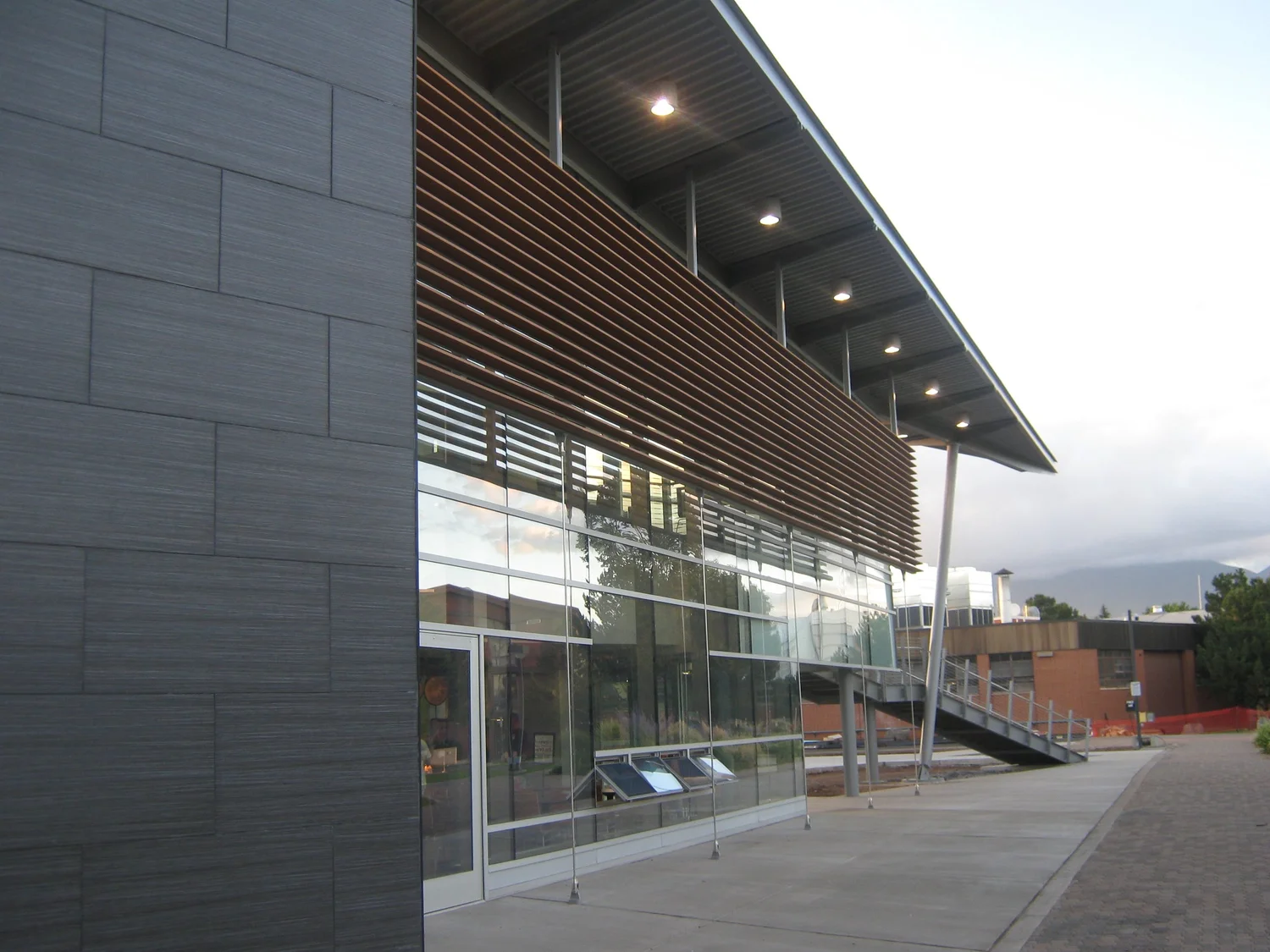 NAU Health and Learning Center, glazing and timber soffit