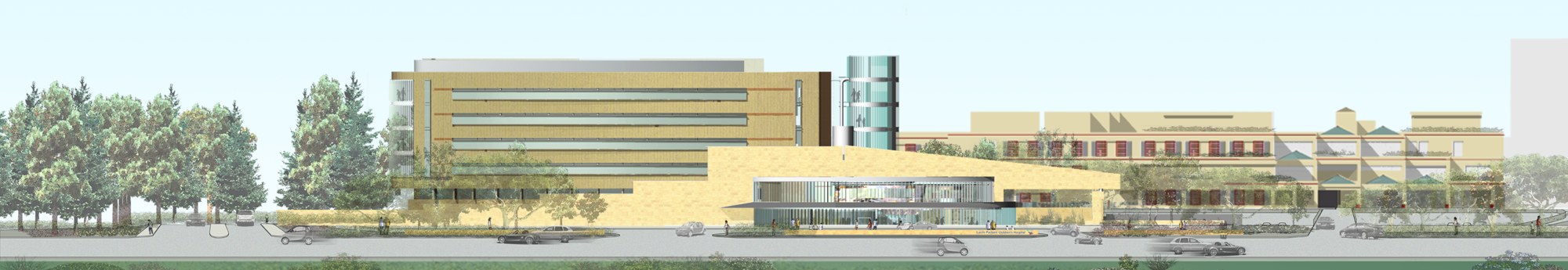 KPF front elevation for Lucile Packard Children’s Hospital, 2008